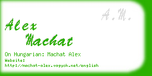 alex machat business card